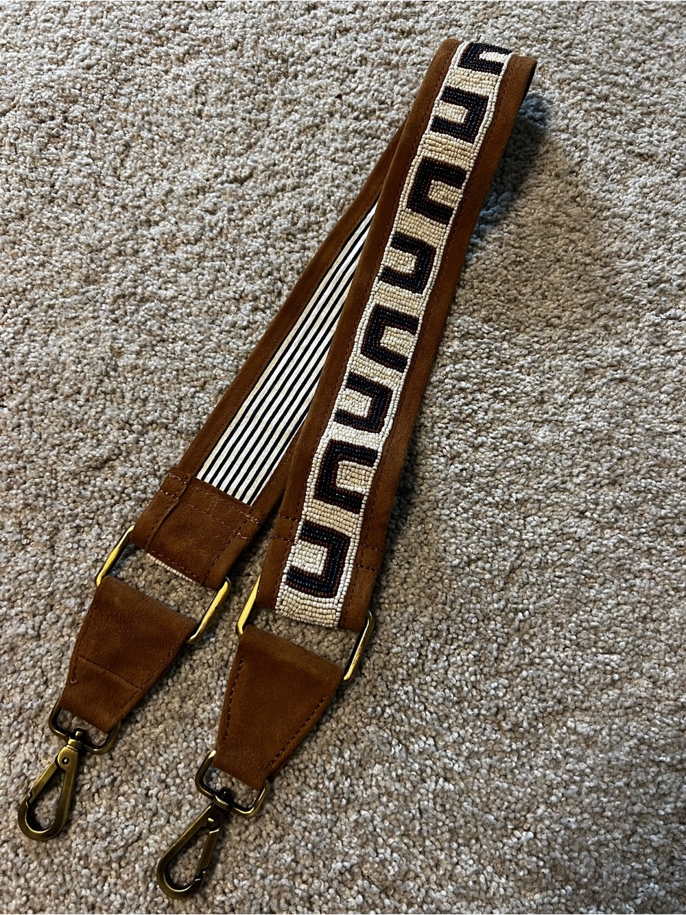 Parker thatch beaded crossbody strap